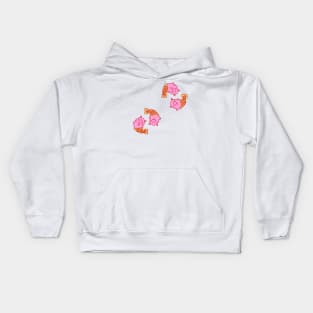 Mermaid pigs pattern Kids Hoodie